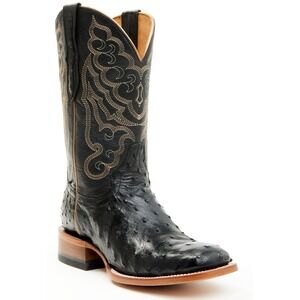 Shyanne Kacie Exotic Genuine Ostrich Boots Broad Square Toe Womens 8M